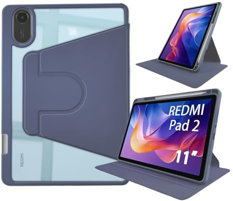 idudao Funda para XiaoMi RedMi Pad 2 10 Pulgadas 2025, 360 Rotación Grados Case Cover for Pad 2 10 Tablet,Azul