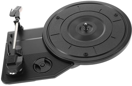 Schallplattenspieler und Grammophonwerk mit 200-mm Plattenteller Retro | Eingebaute Lautsprecher, Leiser Betrieb und Klarer Klang, für Musikliebhaber und
