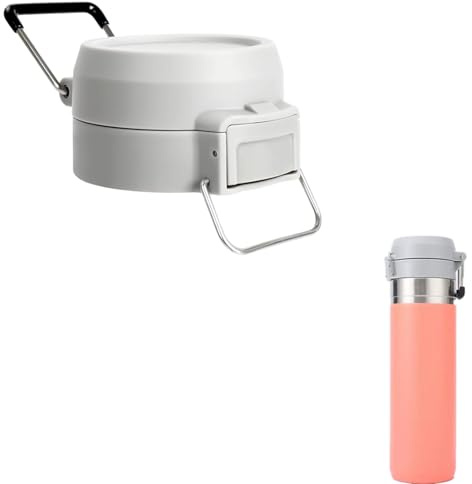 1 Pack Replacement Lid for Stanley Quick Flip GO, Top Cover Fit for Stanley Cup 24oz 36oz, One Button Water Bottle Cap Compatible with Stanley Quick Flip GO Accessories, Leakproof (Gray)