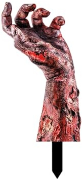 TYUIOP Zombie Hand Gartenstecker, Hofschilder,Halloween-Schilder mit Händen,27 cm Grusel-Dekoration für Halloween, Gruselige Untoten für Außenbereich, Rasen und Garten (B)