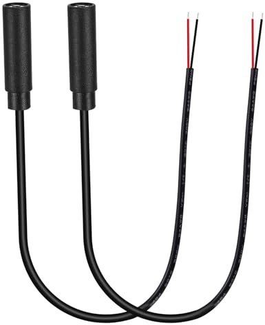 PATIKIL 0.8FT 2.5mm 1/9 Female Jack to Bare Wire Open End, 2PCS TRS 2 Pole Mono Plug Audio Cable for Speaker Headphone Headset Earphone Electric Guitar Bass Keyboard Amplifier, 2 Colors