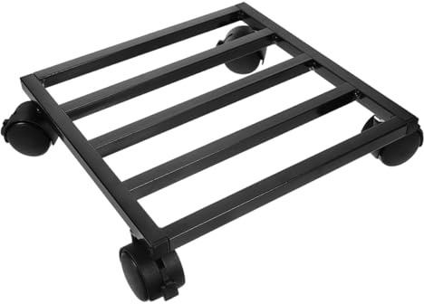 NUOBESTY Blumentopf Rollwagen Metall 20cm Pflanzständer mit Rollen für Garten und Innenbereich Robuster Pflanzenwagen für Schwere Töpfe und Große Pflanzen