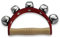 BestSaller 1079 Schellenrassel/Schellenkranz/Lederhandschelle mit 5 Schellen am Lederband (1 Stück)