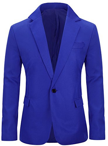 Allthemen Men's Luxury Casual Velvet Dress Suit Slim Fit Floral Prints Stylish Blazer Coats Chic Jackets, XL, Dark Blue