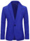Allthemen Men's Luxury Casual Velvet Dress Suit Slim Fit Floral Prints Stylish Blazer Coats Chic Jackets, XL, Dark Blue