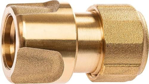 Geka 803KSB Schlauchstück Trinkwasser 3/4 19 mm MS DVGW VP550, Gold, 18 x 8 x 13 cm