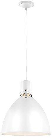 Elstead Lighting Pendant, Flat White/Chrome