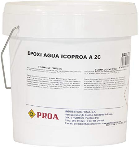 EPOXI AGUA ICOPROA 2 COMPONENTES. Rojo Óxido. 15KG+3KG. Maxima resistencia en suelos y paredes.