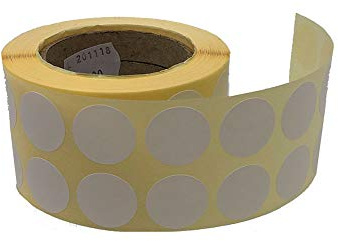 AIZ Weiße 16 mm Rolle mit 2.000 Patches Etiketten