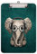 Hnogri Klemmbrett A4 Kunststoff, Mode-Design Klemmmappe A4 Bürobedarf & Schreibwaren für Rechtsanwälte Schüler Lehrer und Kinder, Clipboard Standardgröße 32 x 22 CM, Elefant