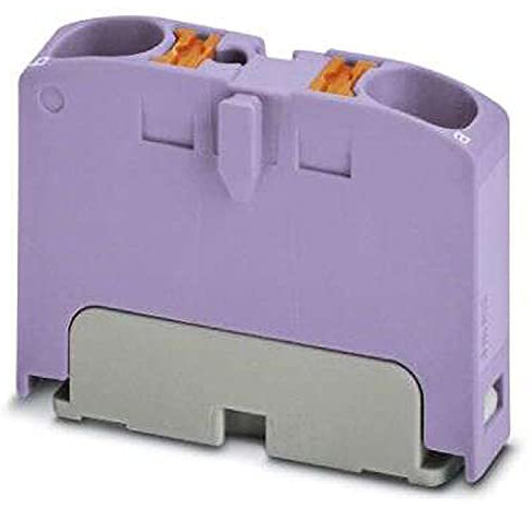 PHOENIX CONTACT PTFIX 2X4 VT Verteilerblock, 0.2mm² - 6 mm² Querschnitt, 6.2 mm Breite, 21.7mm Höhe, 2 Anzahl der Anschlüsse, Violett, 50 Stück