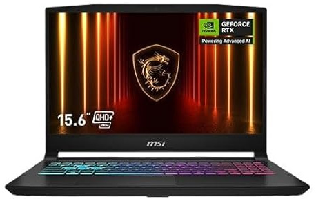 MSI Katana 15, 15.6 16:9 QHD IPS panel, 165Hz Refresh rate, Intel® Core™ i7-14650HX, RTX 5070, 16GB, 1TB SSD, Windows 11 Home Advanced - Black