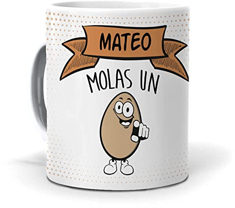 Taza Mateo molas un Huevo. Cerámica AAA - 350 ml.