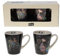 KIUB - Duo Mini MUG Conique + Boite Ouverte Bug Art Jewels Chat Papillon Velo