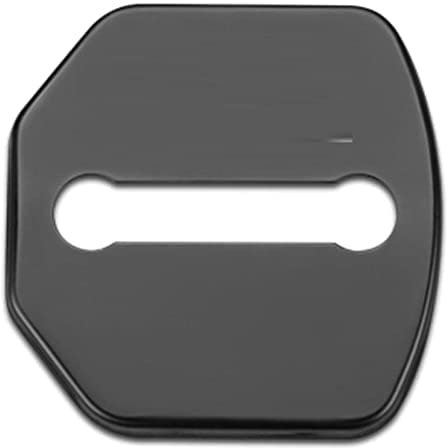 4 PCS Car Door Lock Cover, Stainless Steel Door Lock Striker Buckle Protection, Door Latch Lock Cover Compatible for Ford Fiesta Ecosport