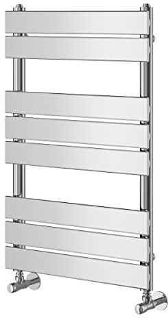 Go Bathrooms Ark Towel Rail 800mm x 500mm Chrome Bathroom Radiator Designer Heated Ladder Rail Flat Panel Heater
