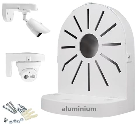 compcctv Security Camera Mount Bracket, Aluminum Indoor Outdoor Wall Mount Bracket L-Type Bracket for CCTV Security Dome IP Camera Mounting Dome Security Camera Junction Box Mount Bracket Universal