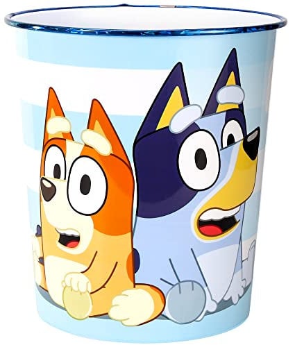 Bluey Kids Childrens Waste Bucket Paper Bin Basket for Bedroom Study Desk Dustbin
