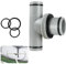 Magoog Filterpumpen-Schlauchverbinder, T-Gelenk-Poolschlauchverbinder 3,8 cm bis 3,2 cm, Poolschlauchverbinder für Poolschlauchadapter und Filterpumpen