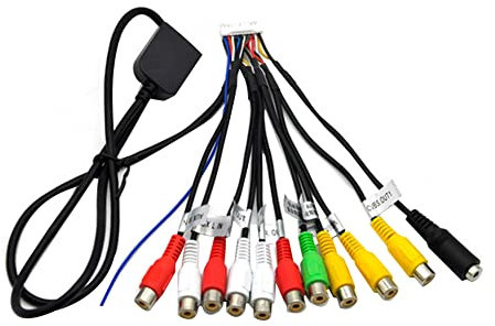 Tassety Cable de salida RCA para radio estéreo de coche, adaptador de subwoofer/amplificador, 3,5 mm, hembra, 20 , unidad principal Carplay