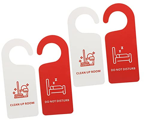 HAPINARY 4 Piezas No Molestar Lista De Carteles De Puerta De Oficina Cartel De Colgador De Puerta De Hotel Colgador De Puerta De Hotel No Molestar Cartel De Puerta Etiqueta De Pvc De Doble
