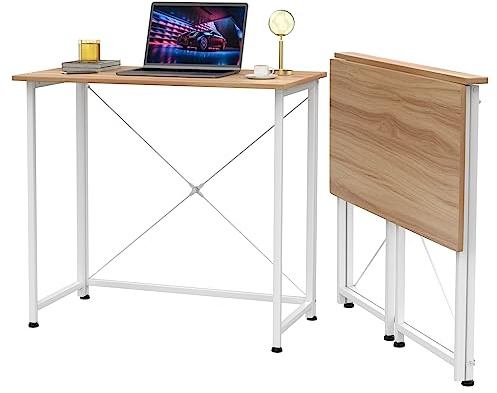 Chleby Schreibtisch Faltbar Tisch Faltbar Computertisch Portable Schreibtische Klappbar PC Tisch Braun 80x45.5x74 cm