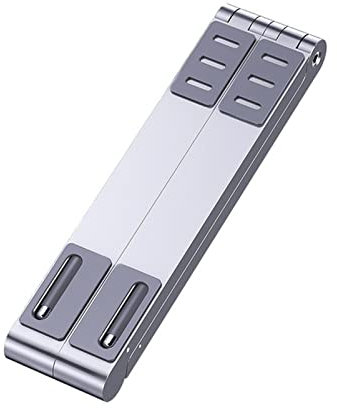 FrEshn Laptopständer Aluminium MINI Laptop-Ständer for Mobiltelefon-Magie Faltbare Laptop-Handy-Tablet-Halter-Schreibtisch Laptopständer Höhenverstellbar Schwarz (Size : Silver)