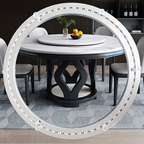 12-Zoll-Lazy-Susan-Lager aus strapazierfähigem Stahl, Lazy-Susan-Lager aus kaltgewalztem Stahl, Basis for schwere Lasten for runden Tisch, mit Silikon-Saugnapfkissen, glatter Drehplatte ( Color : Silv