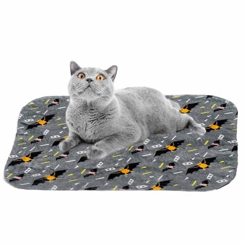 RUYICZB Selbstheizende Katze Hundedecke, Haustier Wärmekissen Matte, Winter Warm Flauschige Pet Pad, Geeignet Für Welpen, Kätzchen, Kaninchen Mit Einer Decke Für Haustiere,Bat,19.6x27.5in