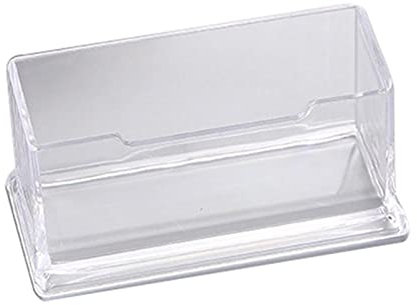 OUSIKA Porta biglietti da visita Porta biglietti da visita trasparente portatile Espositore da scrivania Porta biglietti da visita da banco da banco Scaffale da scrivania Espositore for biglietti da v