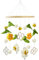 Mobile Baby Waldtiere, Frische Blumen und Bienen, Holz Baby Mobile babybett spielzeug mit Wollknäuel, Windspiel baby für Kinderzimmer Deko, Neugeborenen Geschenk
