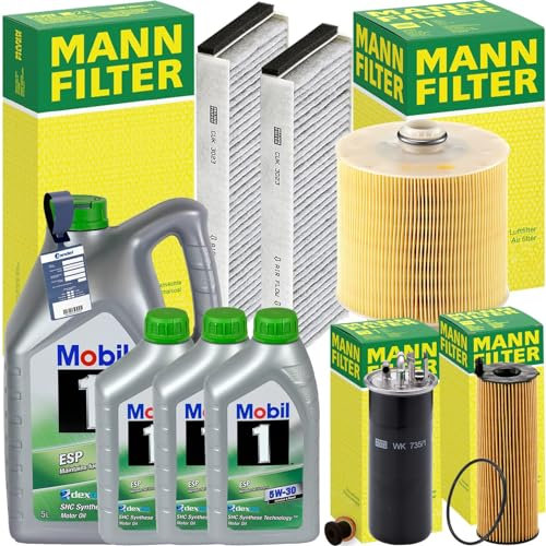 Inspektionspaket + 1 5W-30 Motoröl passend für 2.7 + 3.0 TDI A6 C6 4F