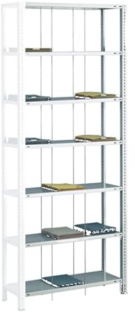 qpool24 Anbauregal, Schraub-Fädelstäberegal BASIC70, 2000 x 900 x 350 mm (HxBxT), 6 Fachböden, verzinkt