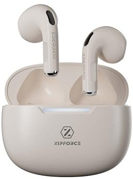 ZIPFORCE True Wireless Earbuds, in-Ear Bluetooth 5.3 Headphones, Bluetooth Earbuds Touch Control 30 Playtime, IPX6 Waterproof TWS, Light-Weight Earphones