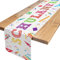GRESATEK Tischläufer Einschulung Deko Weiß, Tischband für Schuleinführung Schulkind Bunt Zuckertüten ABC, Tisch Läufer Tischdeko für Mädchen Jungen Schulanfang Einschulung Deko, 180 x 35cm