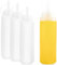 4PCS Bouteille à Condiments,Bouteille à Sauce 8oz,Flacon Sauce avec Capuchon,Presser Les Bouteilles,Flacon Souple Cuisine,Bouteille Sauce pour Pâte de Tomates,Huile d'olive,Sauces,Sirops,Autres épices