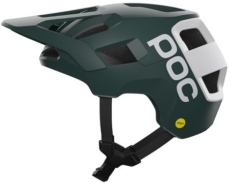 POC Unisex – Erwachsene Kortal Race MIPS Helm, Pargasite Green Matt/Hydrogen White Matt, L (59-62cm)