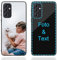 MXCUSTOM Personalisierte Handyhülle für Samsung Galaxy A55 5G, Benutzerdefiniert Kratzfest Gehärtetes Glas Weicher Stoßfänger Hülle mit Eigenem Foto Bild Text Individuelle Schutzhülle(GHS-BK-P1)