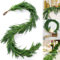 Norfolk-Kiefer-Zedern-Girlande für Kaminsims, Tisch, Wand, Outdoor-Weihnachtsdekoration, 1,8 m