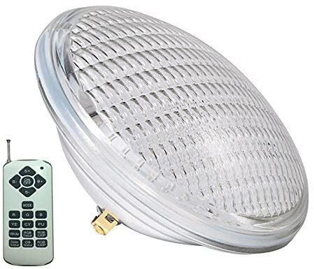 WZYDYDY RGBW PAR 56 Poolbirne LED Schwimmbadleuchte PAR56 12V Unterwasser-Spa-Lampe IP68 wasserdicht mit Fernbedienung Zertifikat CE ROHS FCC(12W)