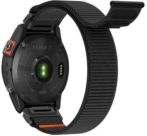 chinbersky Quickfit 22mm Loop Nylon Armband für Garmin Fenix 5/5 Plus/6/6 Pro/7/7Pro/EPIX Pro 47mm, für Garmin Epix 2, Instinct/Instinct 2 Solar, Forerunner 935/945/955, Approach S60/S62, Descent G1