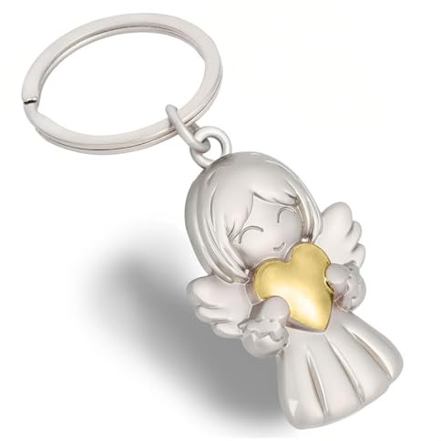 KUMSODE Porte-clés Ange Gardien Étoile Pendentif Porte-Bonheur Porte Clef Ange Porte Clef Ange Gardien pour Femmes Petite Amie Collègues Saint-Valentin Thanksgiving Cadeaux