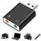 Adaptateur audio USB jack 3,5 mm, carte son externe, adaptateur casque USB, adaptateur casque pour PC, ordinateur portable (noir)