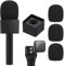 NEWZEROL Mic Handle for DJI Mic Mini ONLY,Handheld Mic Stand,Suitable for Vlogging, Interview, Podcast, Reports with Three Color Windshields Foams,Black