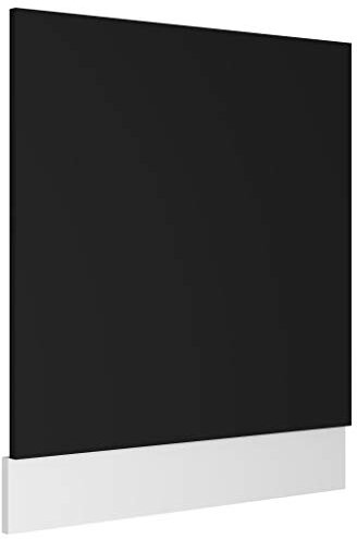 HOMTAKIE Panneau de Lave-Vaisselle Noir 59,5x3x67 cm Aggloméré