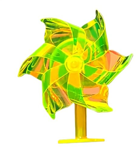 Lenker Pinwheel Dekoration, Elektroroller LED Drehende Windmühle, Buntes Wind-Powered Design, 5,5 x 3,5 x 8 cm, Wetterfest, Ideal für Motorrad, Zuhause, Auto Armaturenbrett