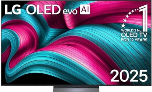 LG OLED77C5ELB Téléviseur 77 (195 cm) 4K OLED evo AI (processeur AI α9 Gen8 4K, webOS 25, 120 Hz (VRR jusqu'à 144 Hz)) [Année modèle 2025]