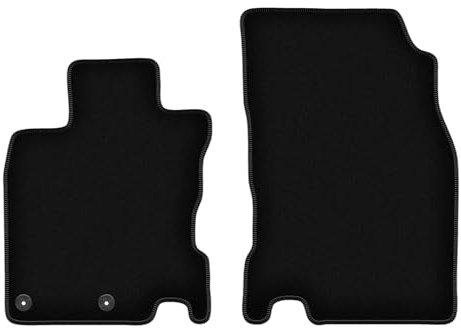Wielganizator Velours Vorne Fußmatten passend für Nissan Qashqai II J11 (2013-) | Qualität: Basic - Genaue Passform, rutschfeste Untregrund 2-teilig - Schwarz
