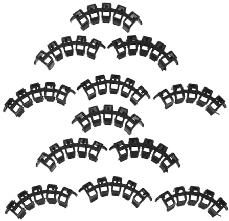 SHINEOFI 100 pièces Clips de Support pour Plantes Jardin Plastique Noir Pinces de Fixation pour Tomates et Légumes Grimpants Protection et Renforcement des Tiges Fragiles
