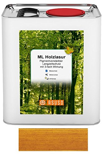 Asuso Holzlasur LANGZEITSCHUTZ 5 L goldbraun